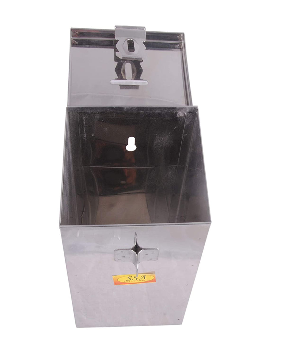 Stainless Steel Ractangular Shape Money Bank Piggy Banks Antique Coin ...