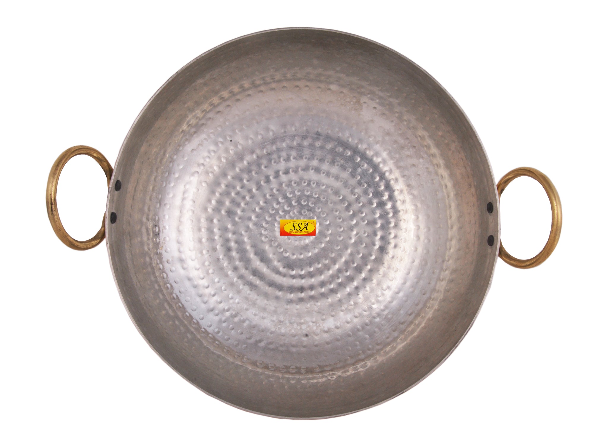 Brass Classic KADHAI with Brass Handle and Inner Kalai Tin Plated