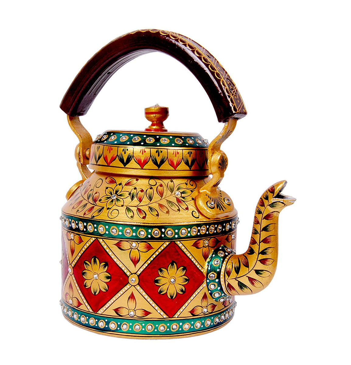 Aluminium Tea Kettle/Ketali for Chai/Milk Container(Designer Gold, 140 ...