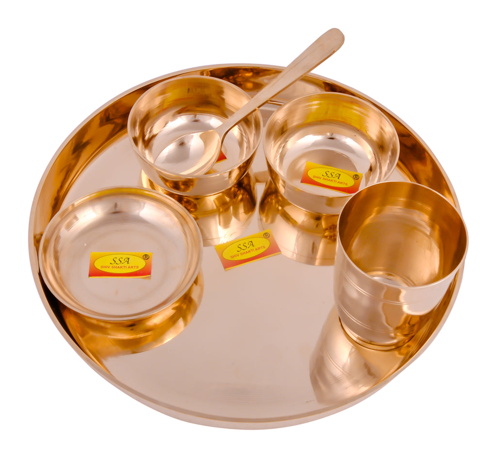 Brass tableware – Tagged Brass Dinner Thali/Set – SHIV SHAKTI