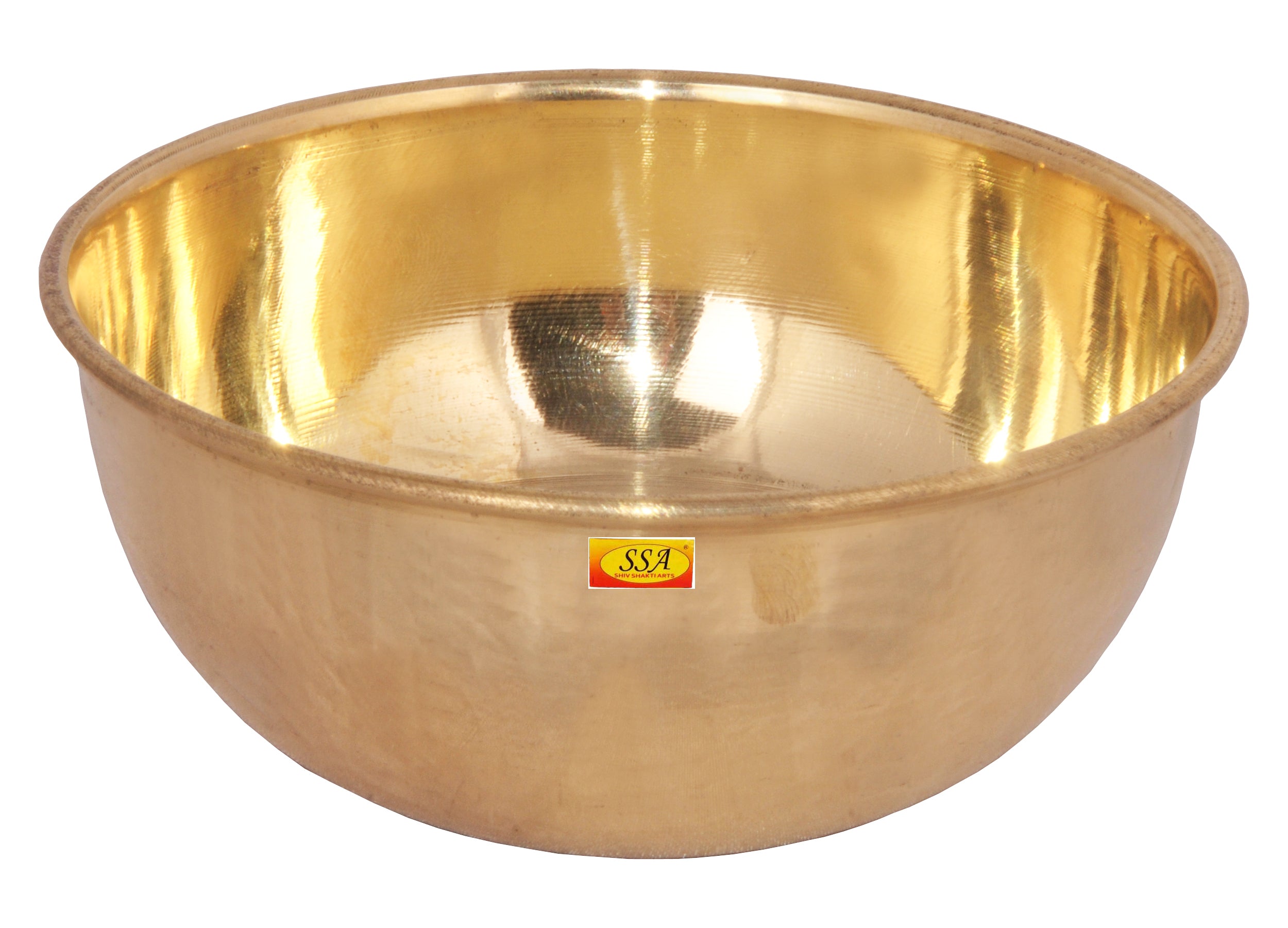 Purpledip Brass Puja Bowls Plate Katori: for Small Puja Items , 3inch, Set  of 2 (12240)