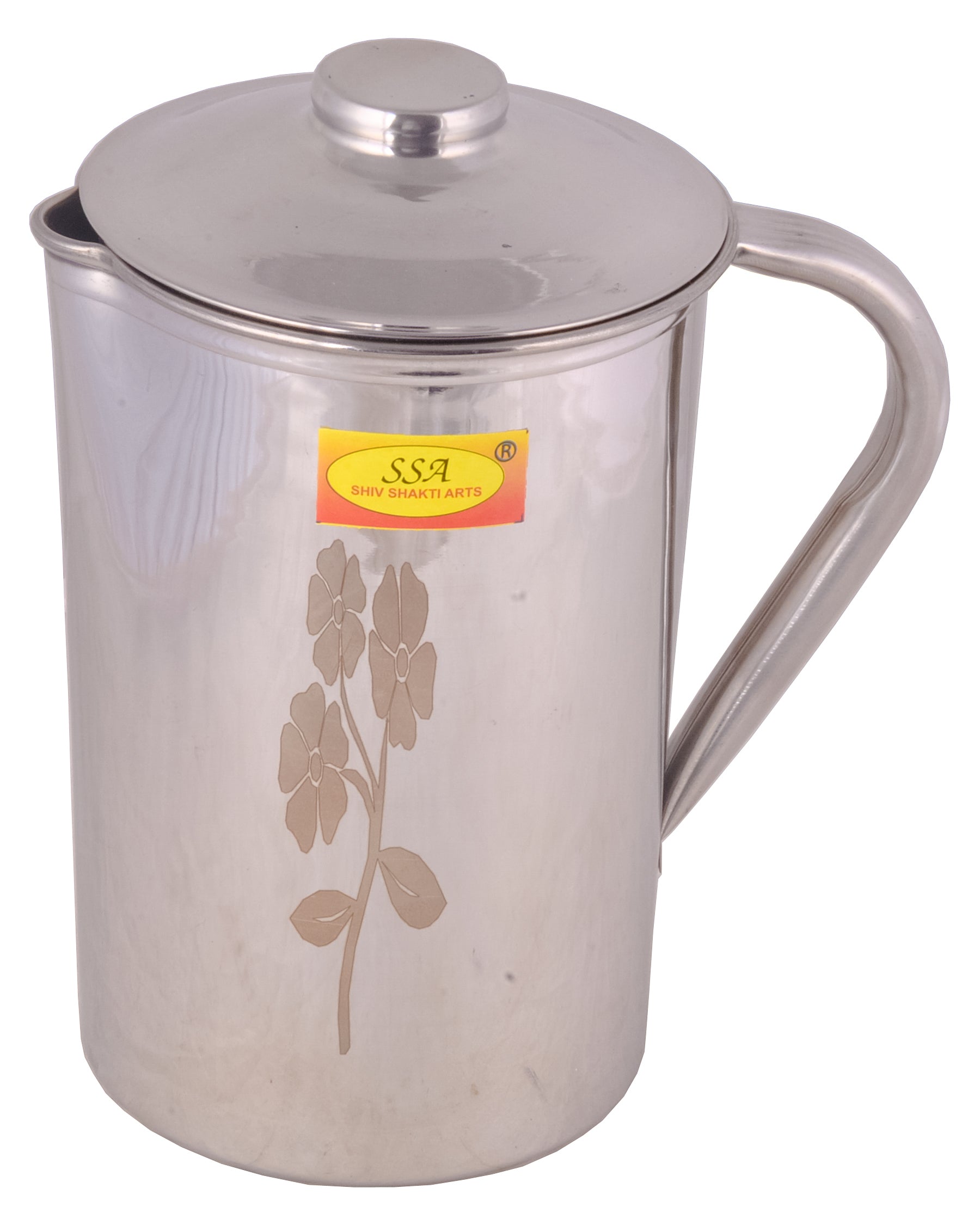 100 Pure Stainless Steel Water Jug With Lid Laser Flower Design Volum 100 Pure Stainless Steel Water Jug With Lid Laser Flower Design Volum