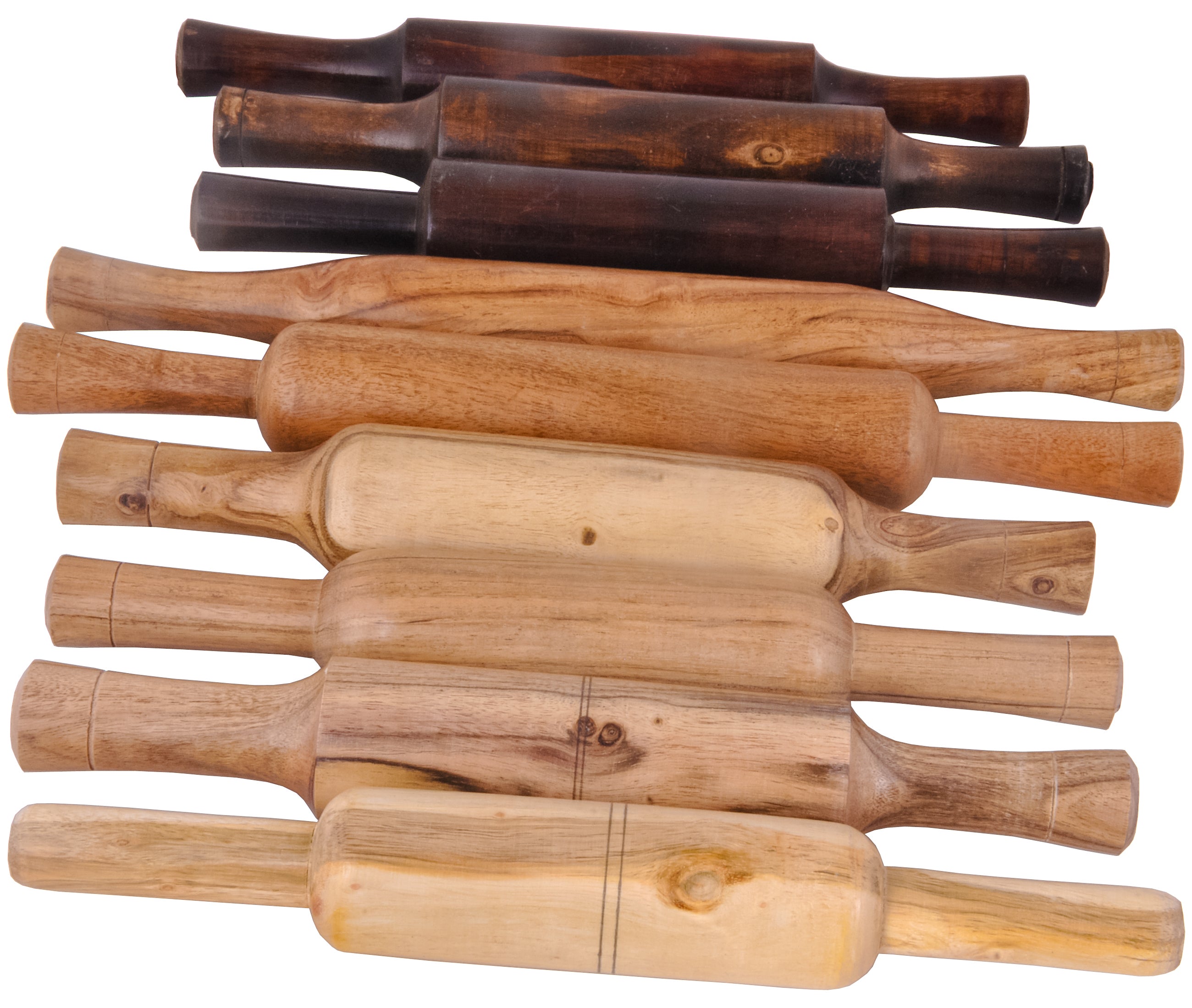 Bellan Roti Brown Wooden Belan Set for Chapati/ Roti / paratha / Puri / Papad | Wo ...