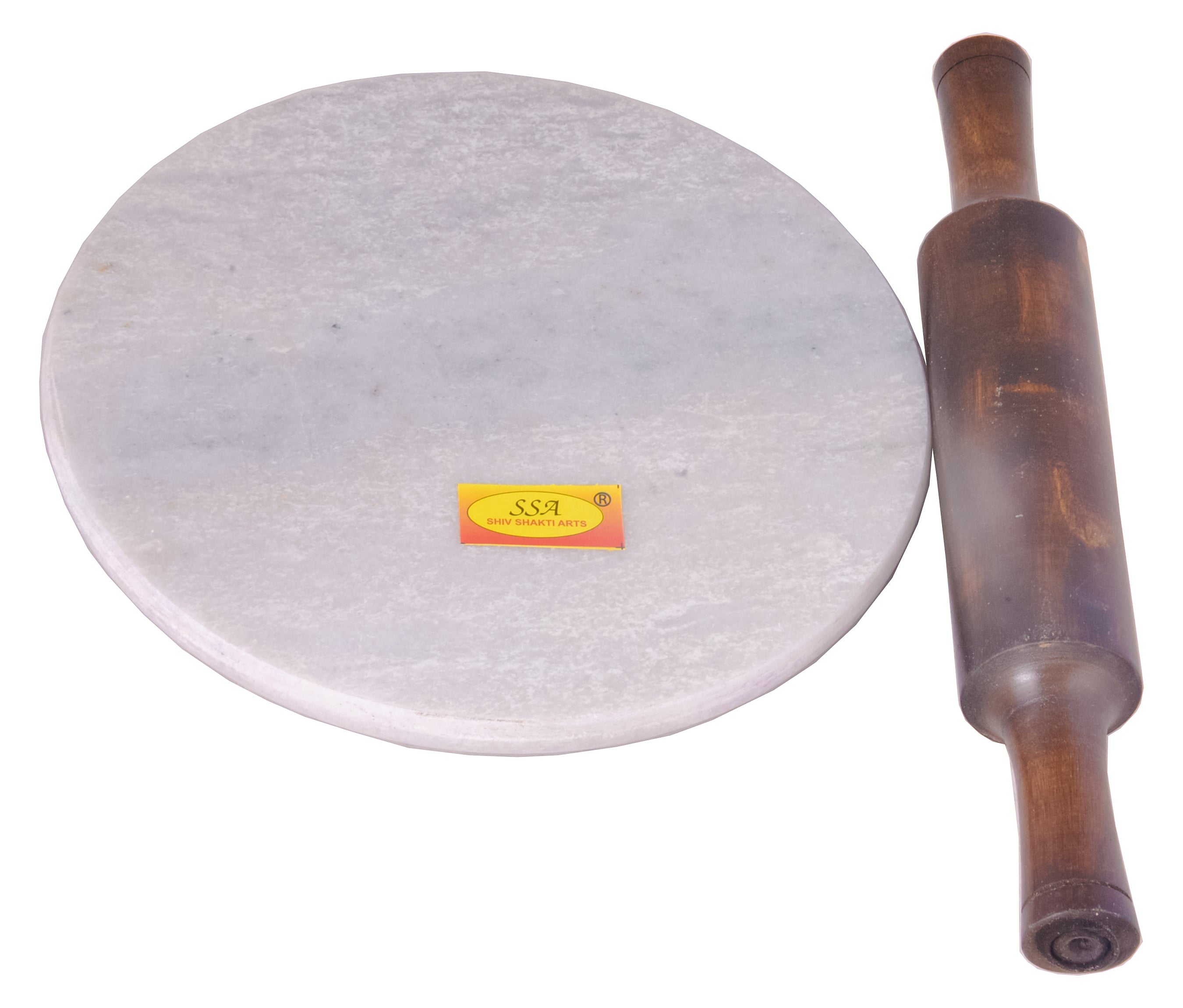 Marble Roti Maker Indian White Marble Roti Maker with Wooden Belan/White Marble Chakla ...