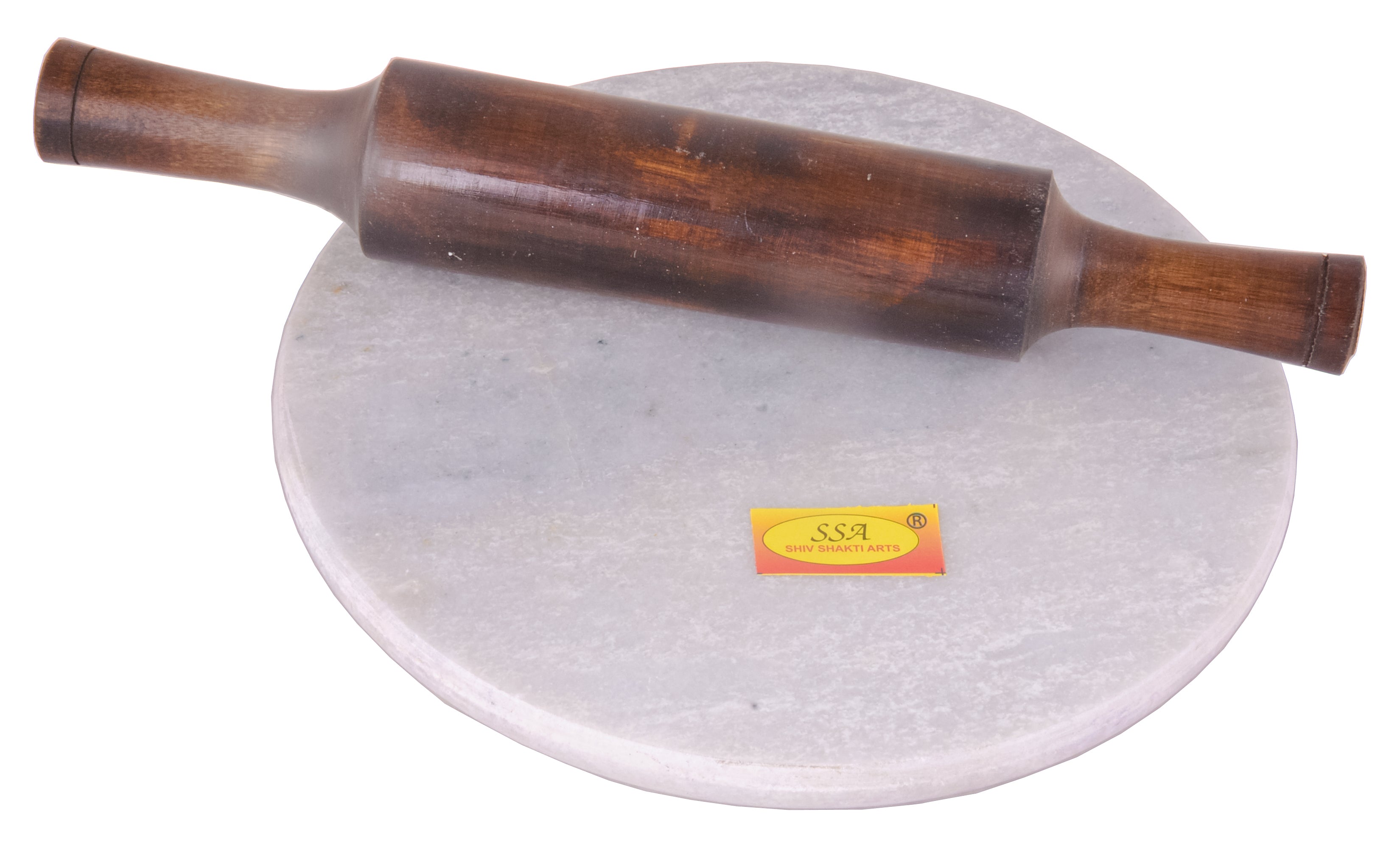 Marble Roti Maker Indian White Marble Roti Maker with Wooden Belan/White Marble Chakla ...