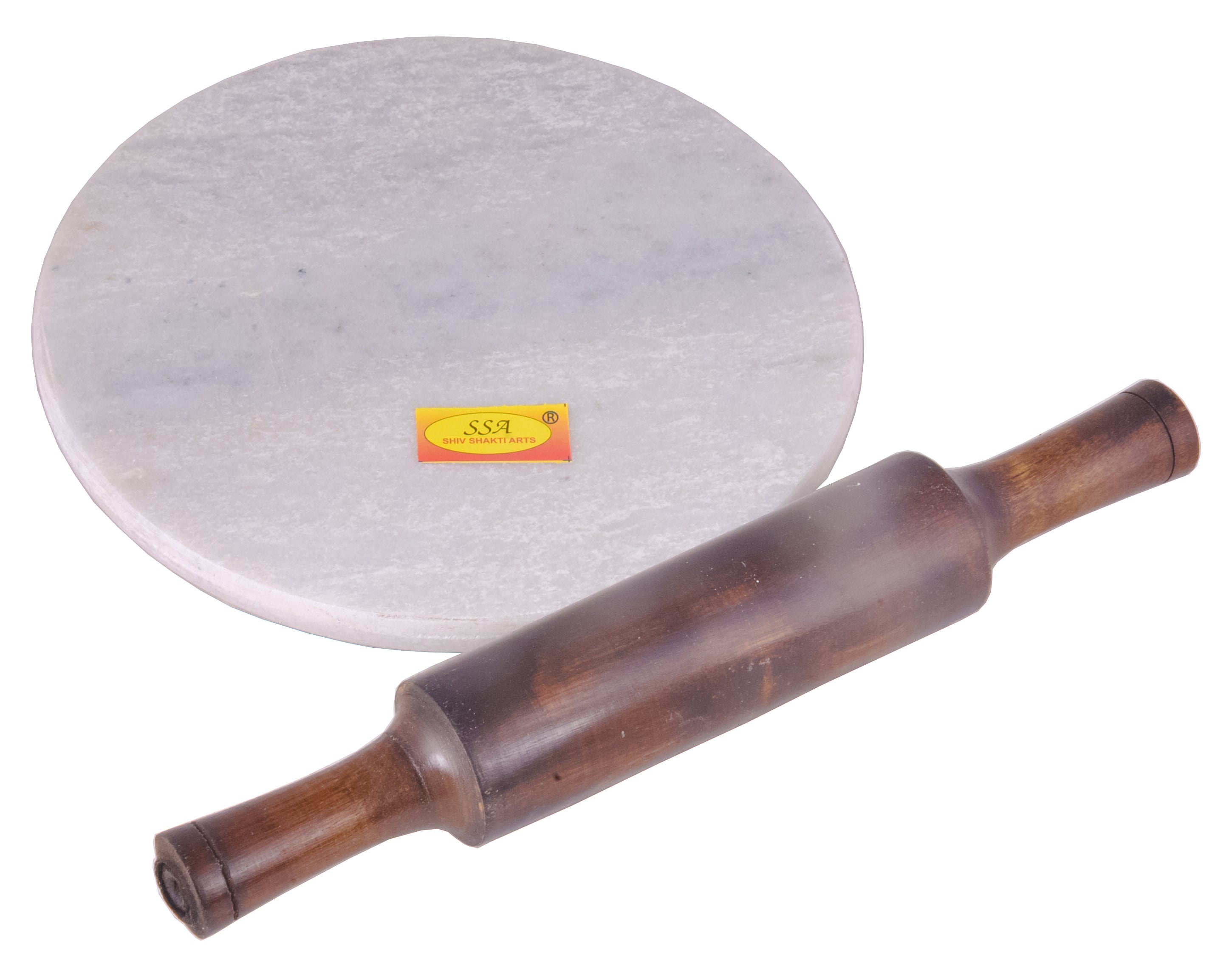 Marble Roti Maker Indian White Marble Roti Maker with Wooden Belan/White Marble Chakla ...